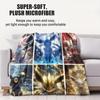 Pokémon Eeveelutions Collage Flannel Blanket Soft Warm Plush Throw For Sofa Bed Cover Travel Camping Nap Cape Shawl Fans Gift