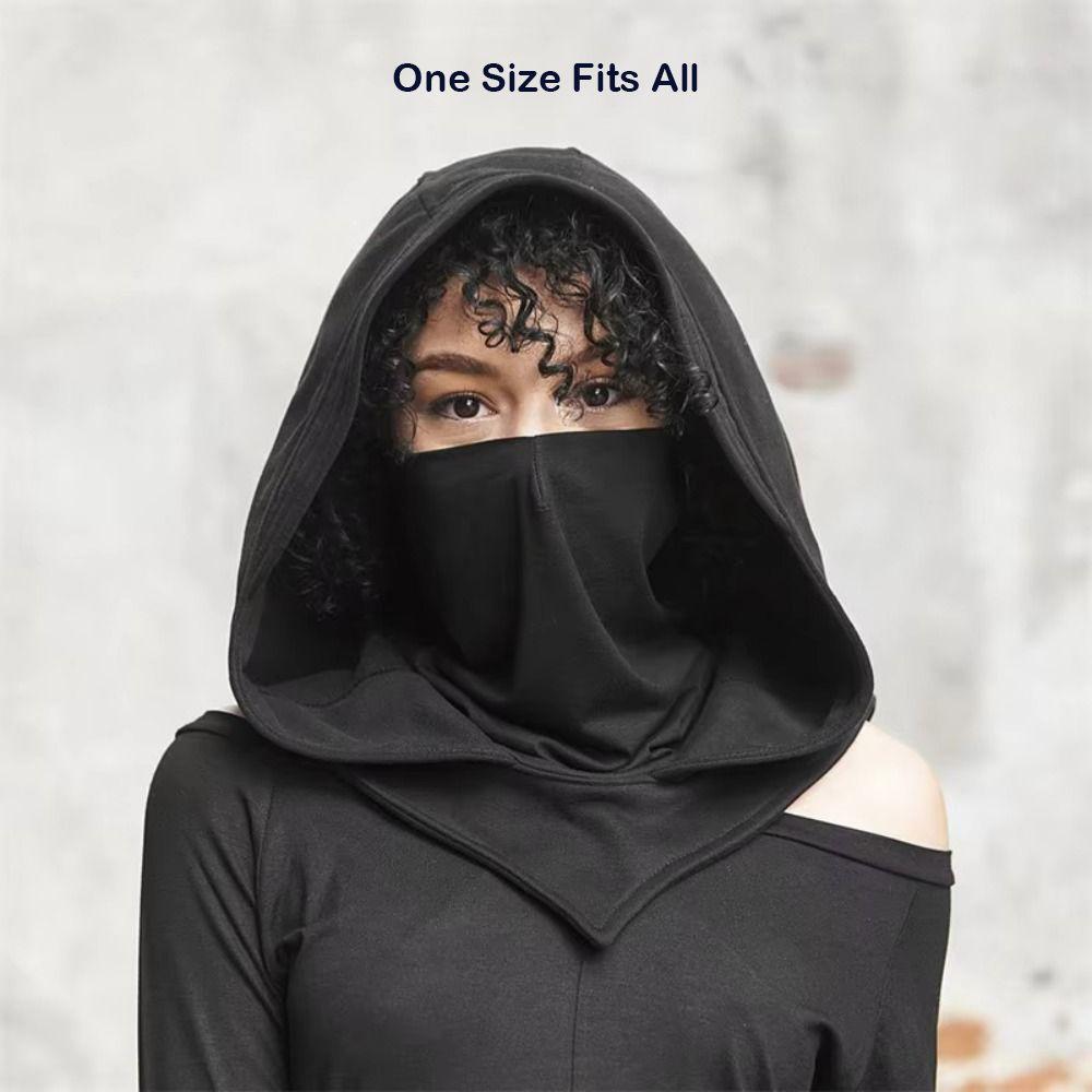 Black Medieval Mask Hat Unisex Assassin Cosplay Costume Accessories Halloween Costumes