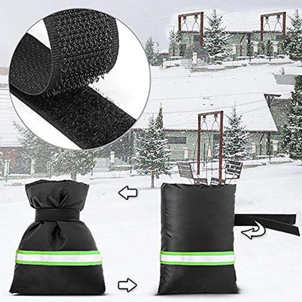 4Pcs Reusable Waterproof Outdoor Faucet Covers With Green Reflective Strip