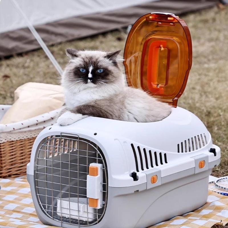 Cat Air Box Portable Cat Cage Pet Carrier Outdoor Transport Pet Box Car Carrying Pet Transport Box Outdoor Pet Box Cat Bag
