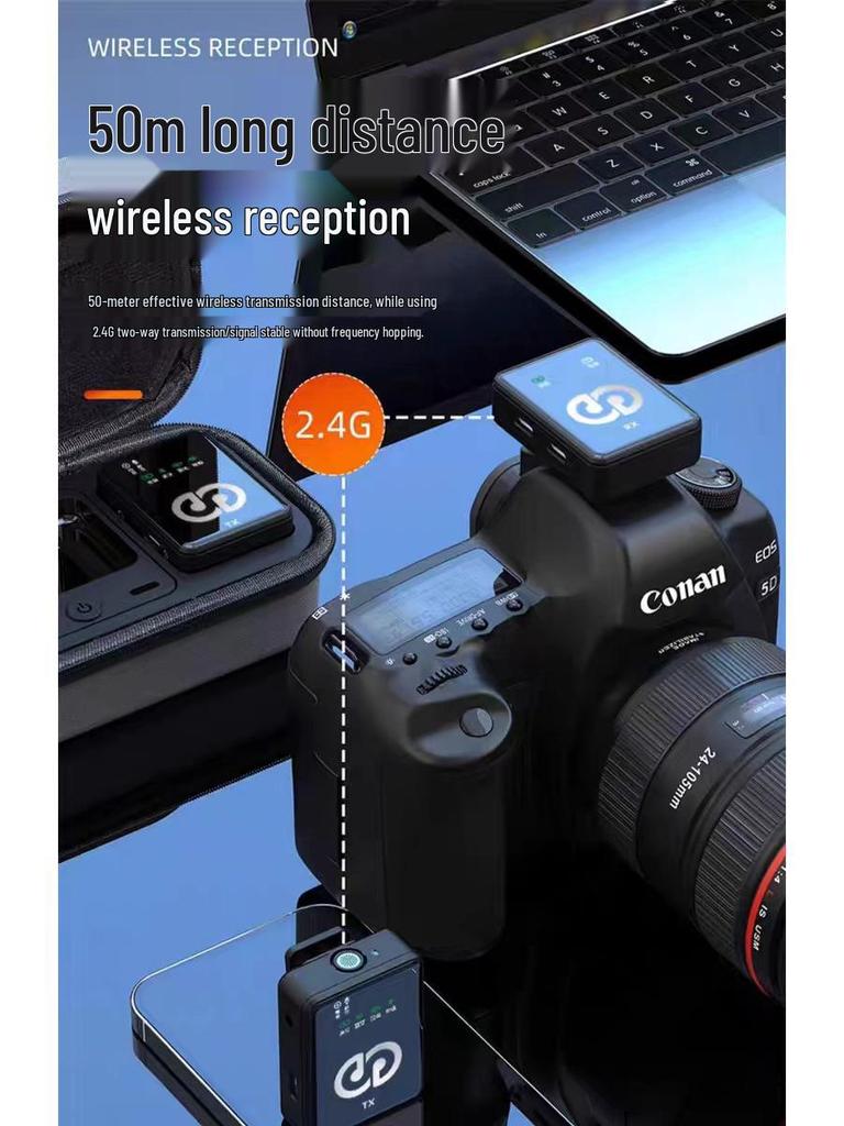 Senran Wireless Lavalier Microphone for Live Streaming and Outdoor Recording - Little Bee One-to-Two Receiver