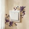 Removable Flower Switch Sticker Waterproof Peel And Stick Light Switch Decal for Living Room Bedroom Bathroom Kitchen Decor