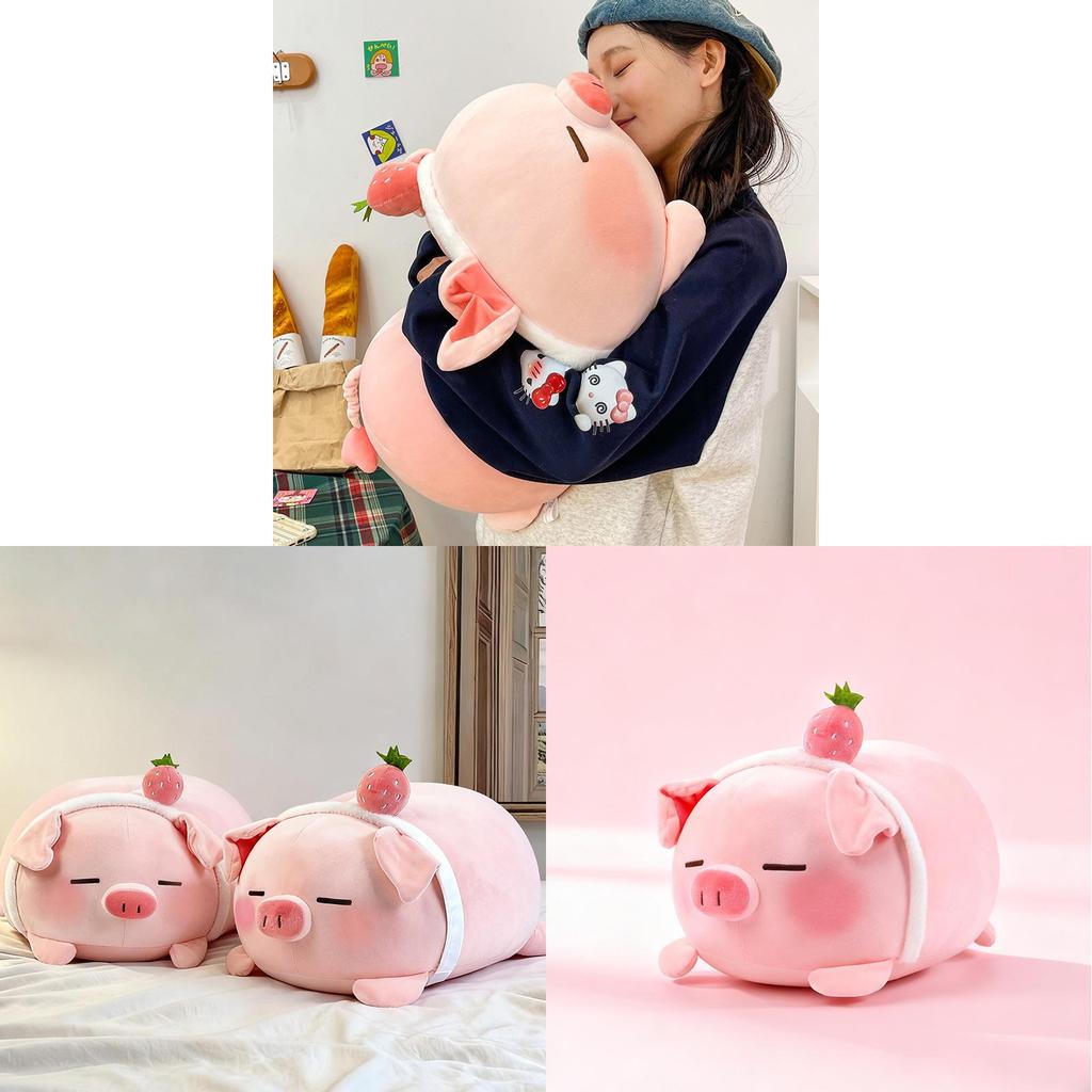Soft Plush Strawberry Pig Toy With Sleep Pillow For Kids And Teens