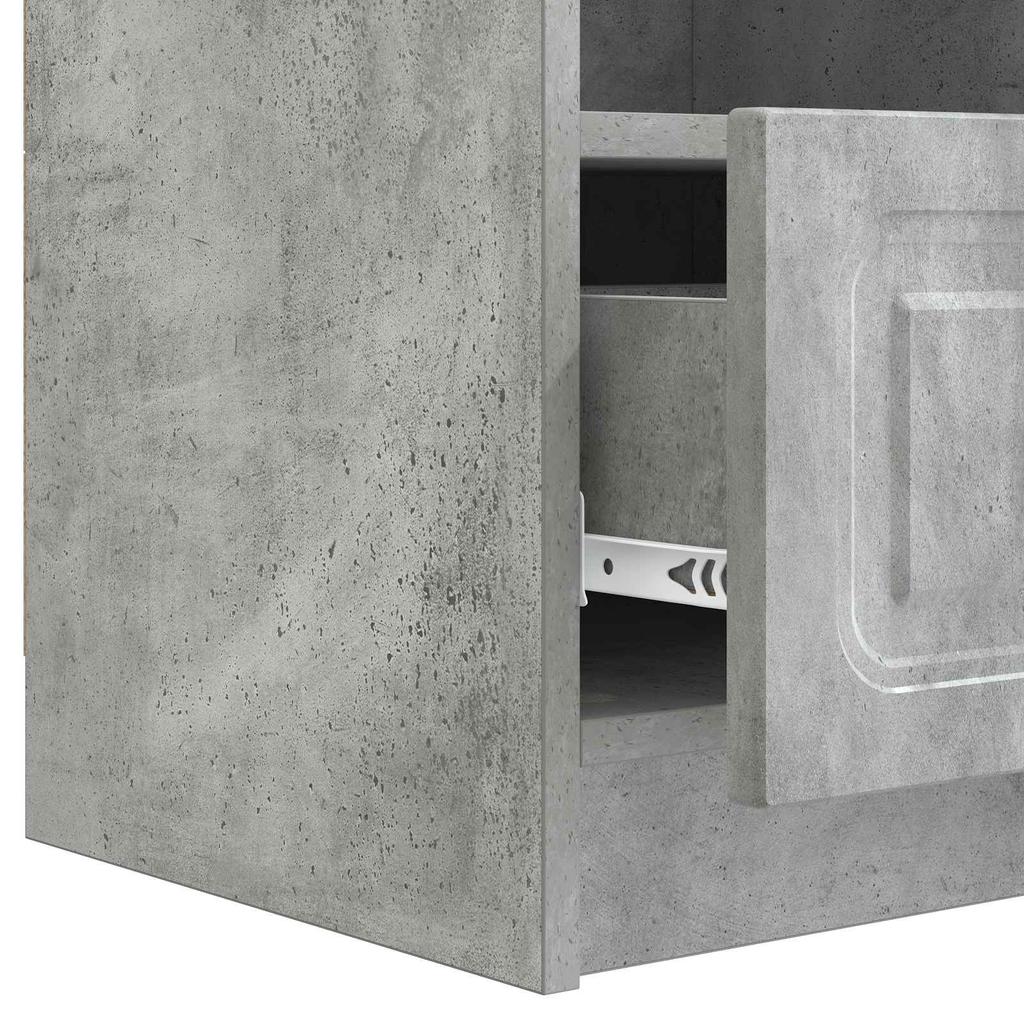 TV Cabinet Concrete Grey 102 x 34.5 x 47 cm Particleboard
