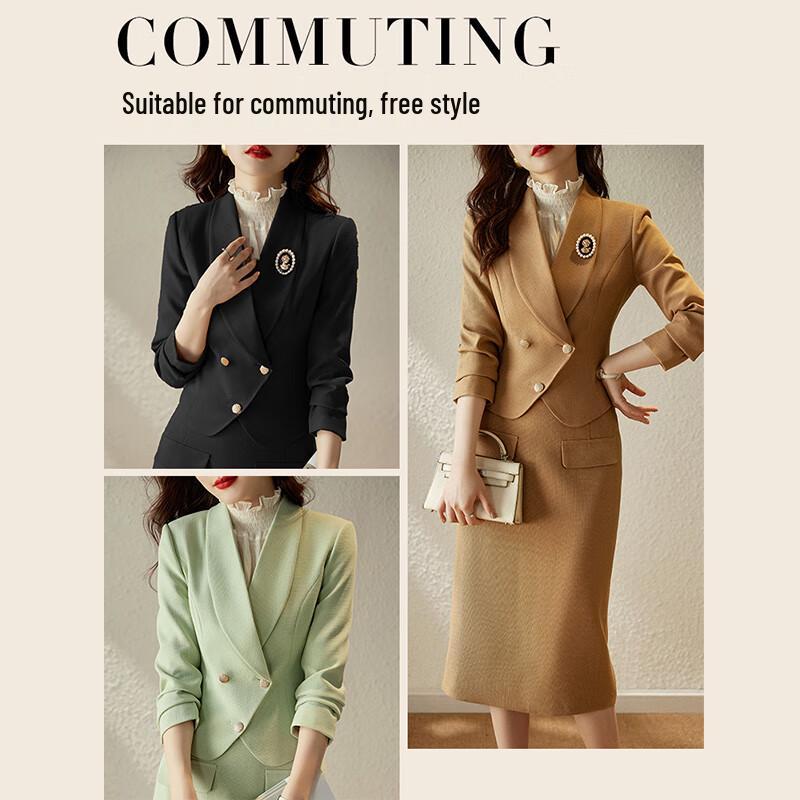 Women's Elegant Short Suit and Skirt Set