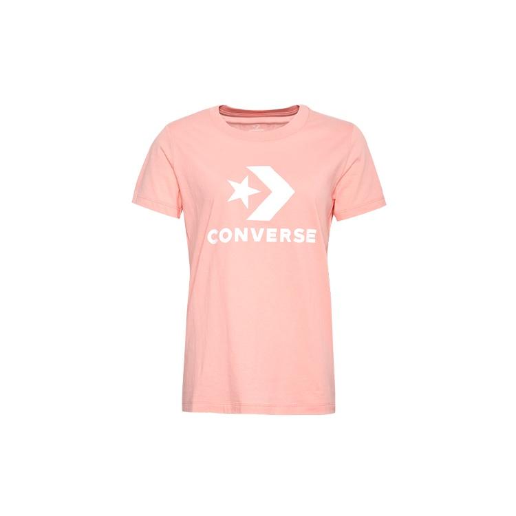 (WMNS) Converse Classic Logo Printing Short Sleeve Pink Women s 10009152-A11 S