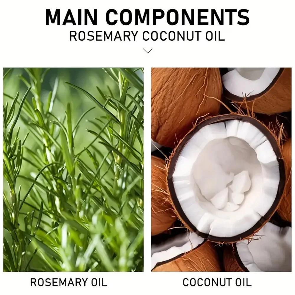 Natural Rosemary Coconut 2-in-1 Oil | Moisturizing Multi-Purpose Essential Oil 30ml, Pack 2