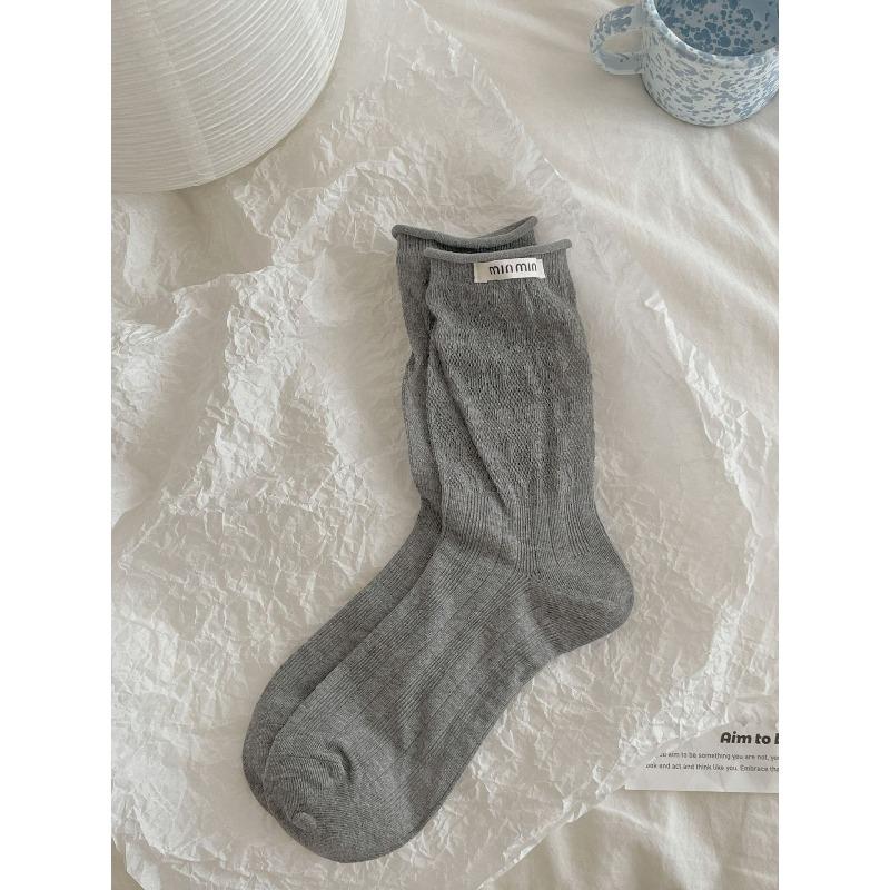 

Spring and Summer Anti-Slip Ball-Free Mesh Inner Tube Socks with Thin Head and Bare Seam White Style Straight-Placed Cushioned Socks 1 pair сірий колір