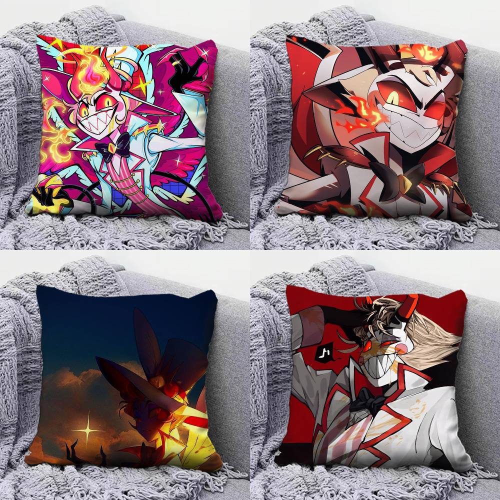 Hazbin HHotel Lucifer MMagne Pillow Covers Home Sofa Cushion Covers and Aecorative Custom