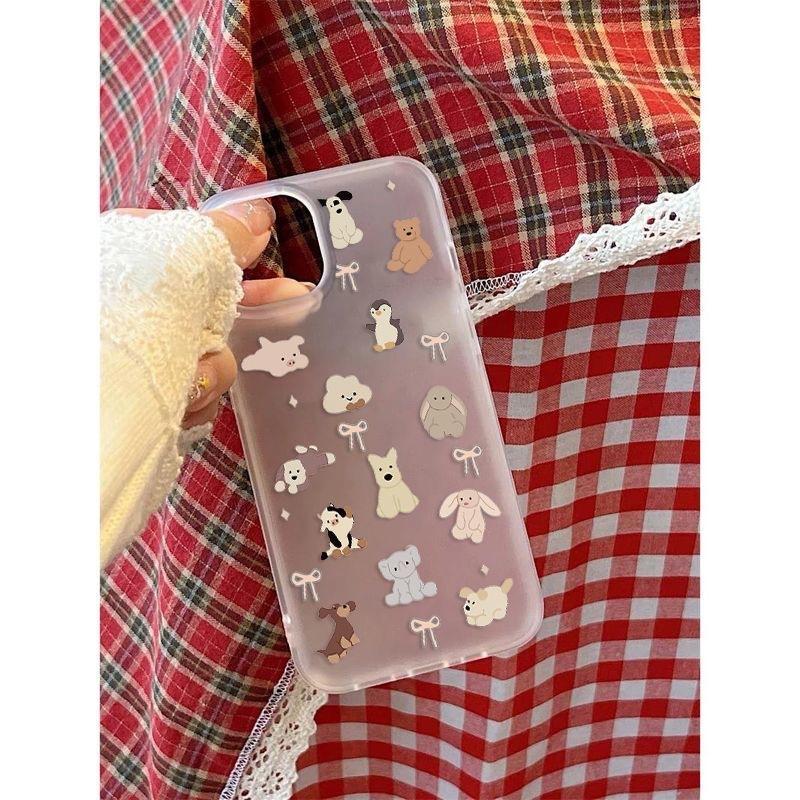 Small animal collection is suitable for Apple 11 Pro mobile phone case iPhone11 transparent, soft 11 Pro Max matte 11 niche