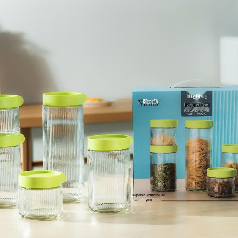YiLiWu YiJu Glass Storage Jar 5-Piece Set
