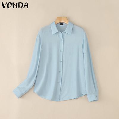 Women Casual Lapel Neck Back Lace Loose Long Sleeve Shirts Blouse