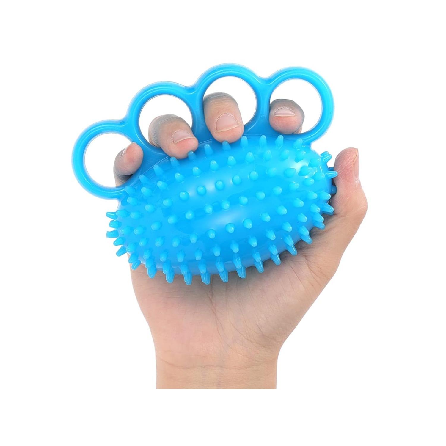 

Мяч для упражнений на руки, мяч для пальцевой терапии - укрепление хвата, улучшение гибкости, сжимающие мячи для снятия стресса, силовой тренажер для рук 12*10*2.5cm синий