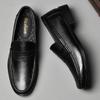 New Men's Genuine Leather Shoes Casual Loafers Men Slip-on Business Dress Shoes All-Match Wedding Shoes Luxury Brand Male Oxford
