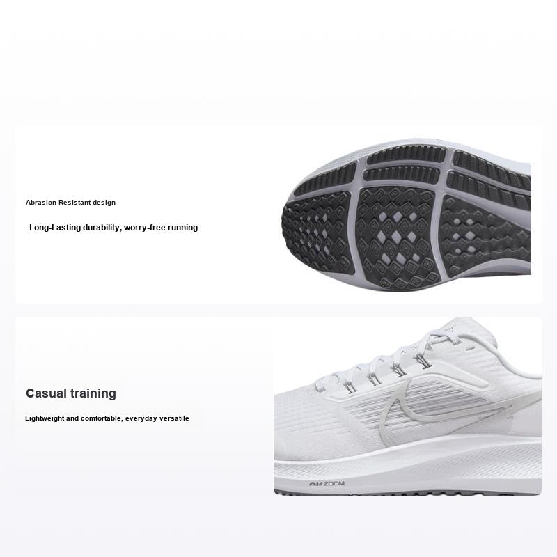 Nike Air Zoom Pegasus 39 Men's Running Shoes White Grey Fog Lightweight Cushion Breathable Sneakers DH4071-100