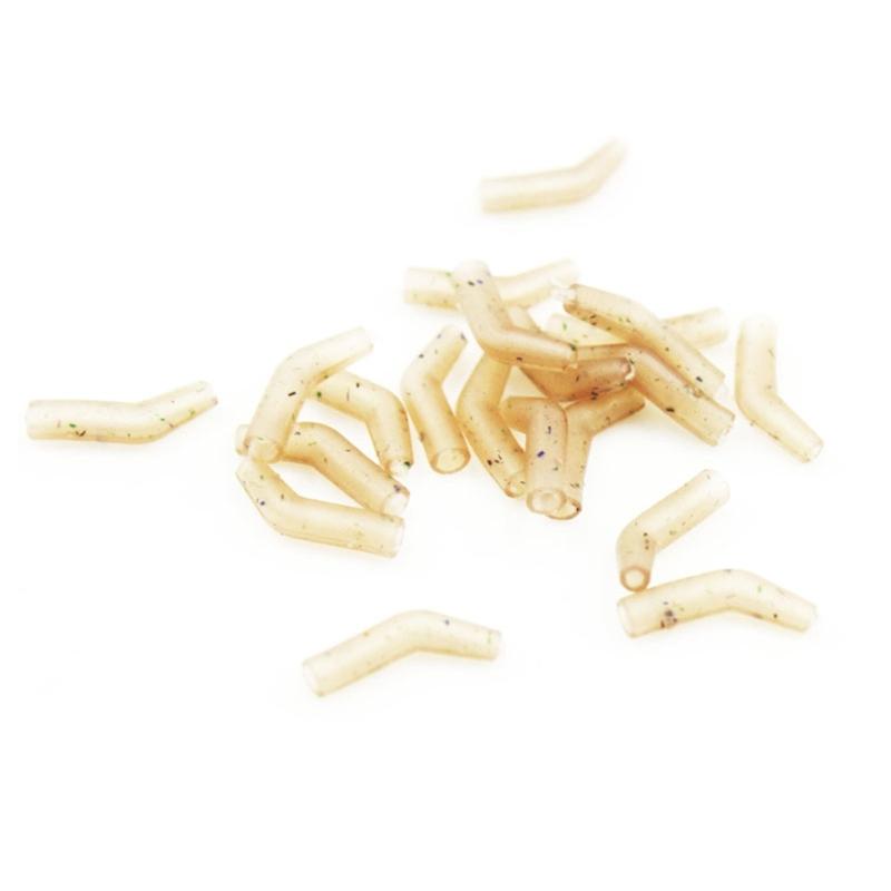 50Pcs Fishing Line Aligner Carp Fishing Hair Rig Accessory Bent Hook Aligner Fishing Tackle Tool Hook Sleeve