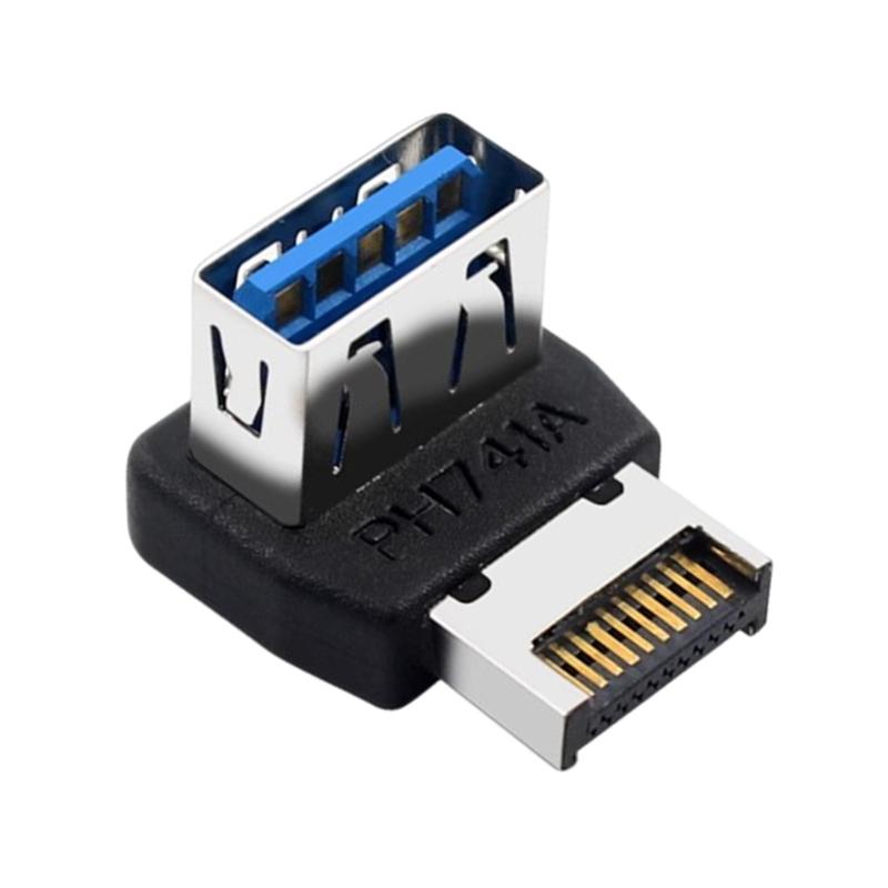 10Gbps USB Header Adapter Computer Motherboard USB3.1 To TYPE E Adapter Panel TYPE E 90 Degree Steering Connector