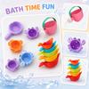 10 Piece Bath Toy Set for Toddlers Stackable Duck Cups Watering Can Floating Crab Scoop Durable Plastic Play Accessories for Bath Time