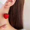 Strass-Rote Erdbeer-Steckohrringe für Damen Koreanisch Süß Kristall Persönlichkeit Ohrring Leichter Luxus Temperament Schmuck