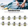 20pcs Embroidered Bee Embroidered Patches Bee Shape Sewing Patches Decoration Iron On Patches  Dress