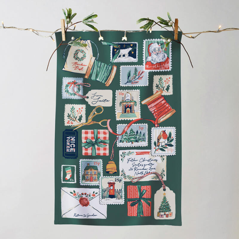 Santa Letter Cotton Tea Towel Tea Towel - Santa s Letter