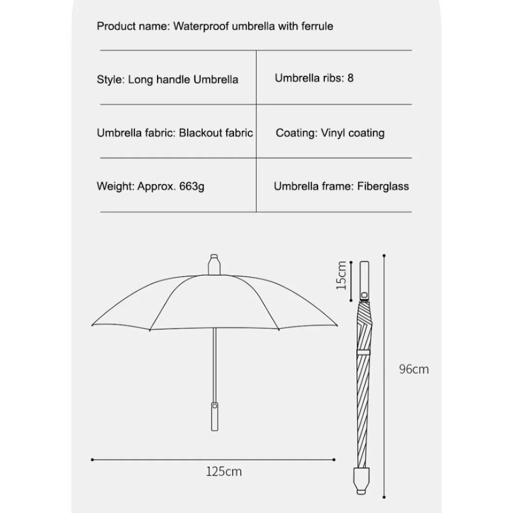Light Luxury Waterproof Umbrella Automatic Golf Umbrella Long Handle Vinyl Fiber Umbrella