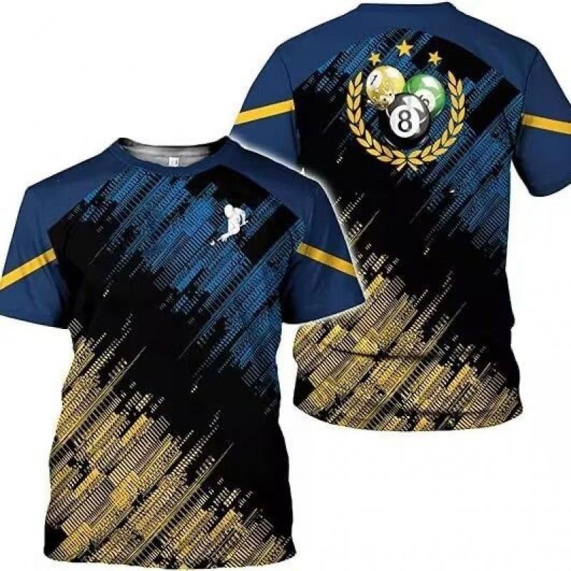 T-shirt Stampa Digitale 3D Top Manica Corta da Ragazzo e Uomo Versatile Traspirante