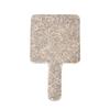 Shiny Love Heart Mirror Rhinestone Hand Cosmetic  Mirror Sweet Handheld Makeup Mirror  Girl