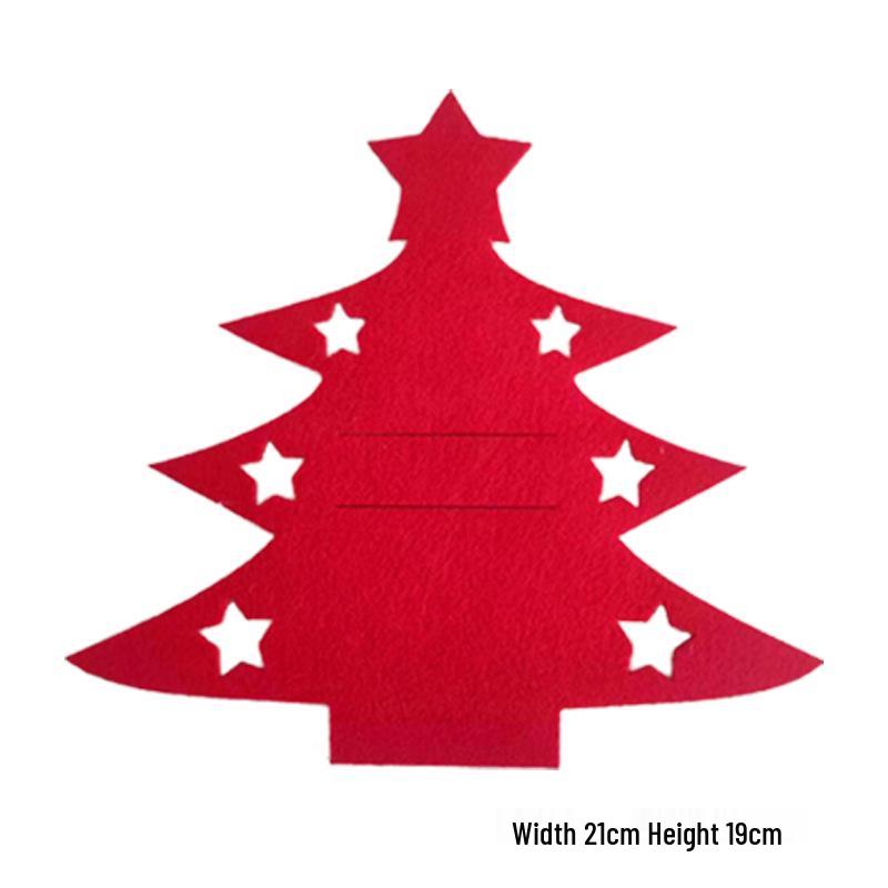 

Фетровый держатель для столовых приборов в виде рождественской елки - Чехол для ножа и вилки, Мешочек для ложки, Праздничное украшение