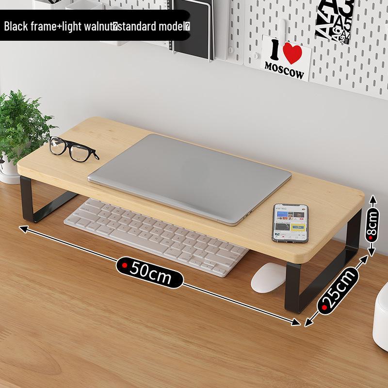 Rotating Wooden Desktop Monitor Stand and Storage Riser