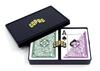 Copag Legacy Design Plastic Poker Size Jumbo Index Playing Double Deck Set 100% (Standard) Cards, Green/Purple,