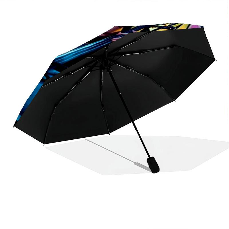 Wednesday Dark Legacy Folding Umbrella 8 Paraphenoid Bones Suitable For All Seasons Umbrella Three Folds Umbrella