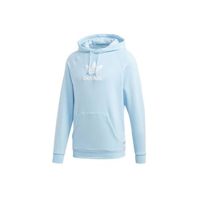adidas Originals Kleeblatt Fleece Print Hoodie Herren Oberteile Hellblau FM9915