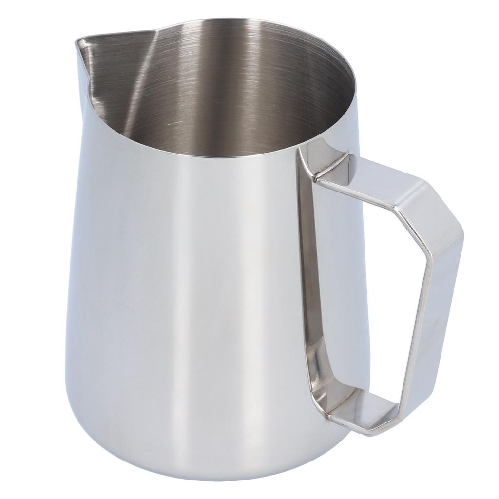 Milk Frothing Pitcher Stainless Steel 600ML Steaming Pitcher for Milk Frother   Arts(600ml;with  : )