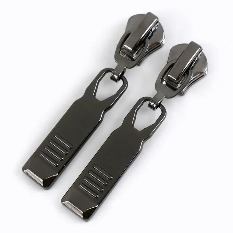 5/10Pcs Meetee 5# Zipper Sliders for Metal Nylon Resin Zips Clothes Bag Zippers Pull Head Repair Kit Garment Sewing Accessories