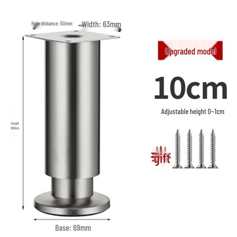 Adjustable Stainless Steel Furniture Support Legs: Cabinet, Sofa, TV Stand, Coffee Table, Bed