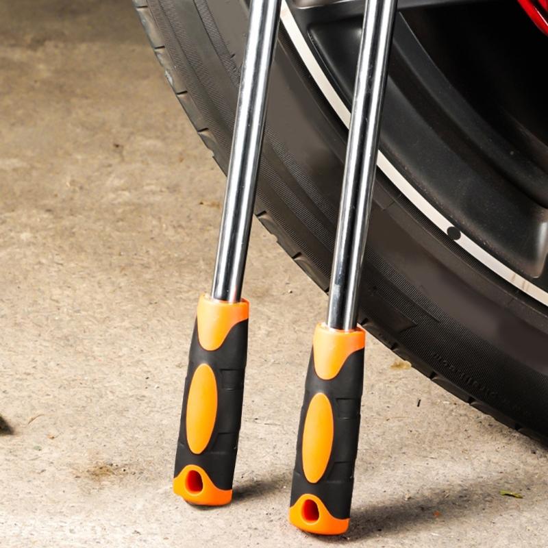 Heavy Duty 1/2Inch Joint Handle Flexible Head Socket Wrench with 180 Degree Rotation and Ergonomic Grip Breaker Bar Tool