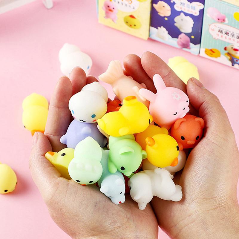 30PCS Mochi Squishy Kawaii Animal Stress Relief Squeeze Toy Party Favor For Kids Regalos Para Cumpleaños Infantil Invitados