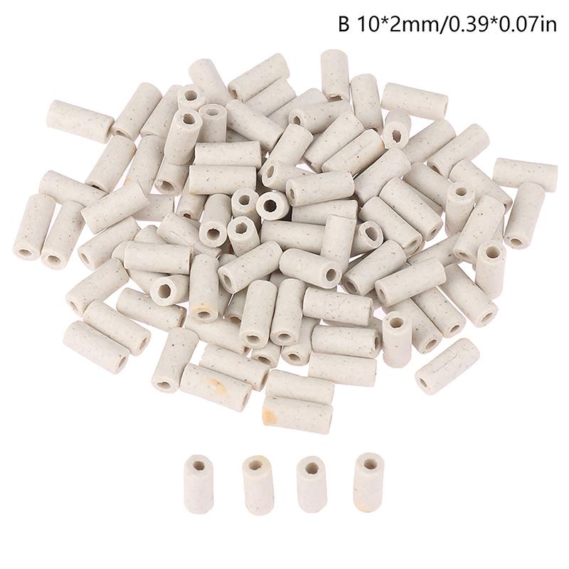 100 Stück Keramikrohr mit Einzelbohrung, hochtemperaturbeständig, Isolierrohr, elektronisches Kabelbündel, Porzellanbuchse