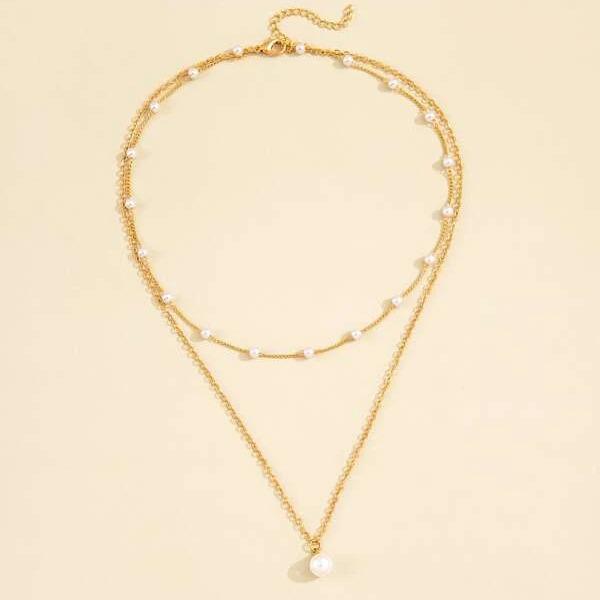 Trendy Japanese & Korean Multi-Layer Pearl Choker Necklace for Women