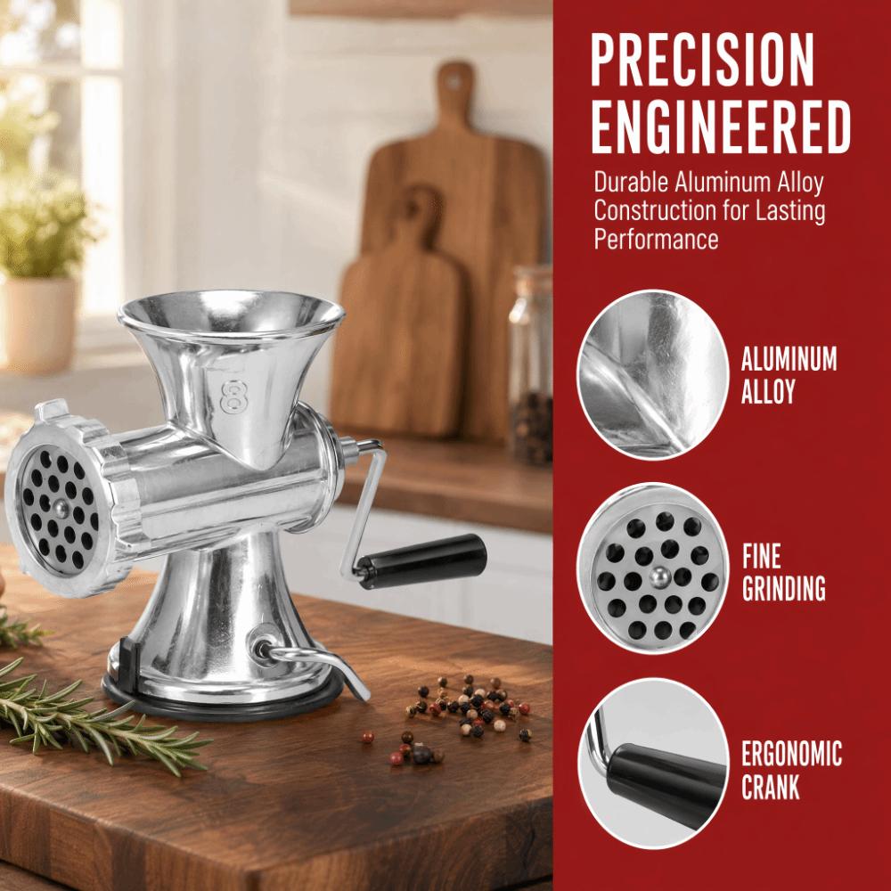 Suction Cup Base Manual Meat Grinder Aluminum Alloy Hand Crank Mincer  Sausage Making