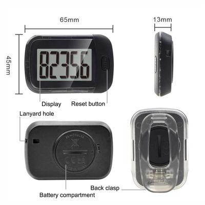 Pedometer with Lanyard 7 Days Memory Steps Burning Calories Walking Distance Miles Kilometers LCD