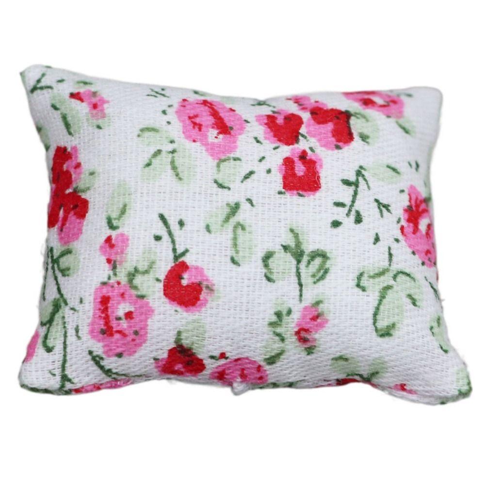 Pretend Play 1:6/1:12 Dollhouse Furniture Doll House Accessories Simulation Plaid Pillow Gifts