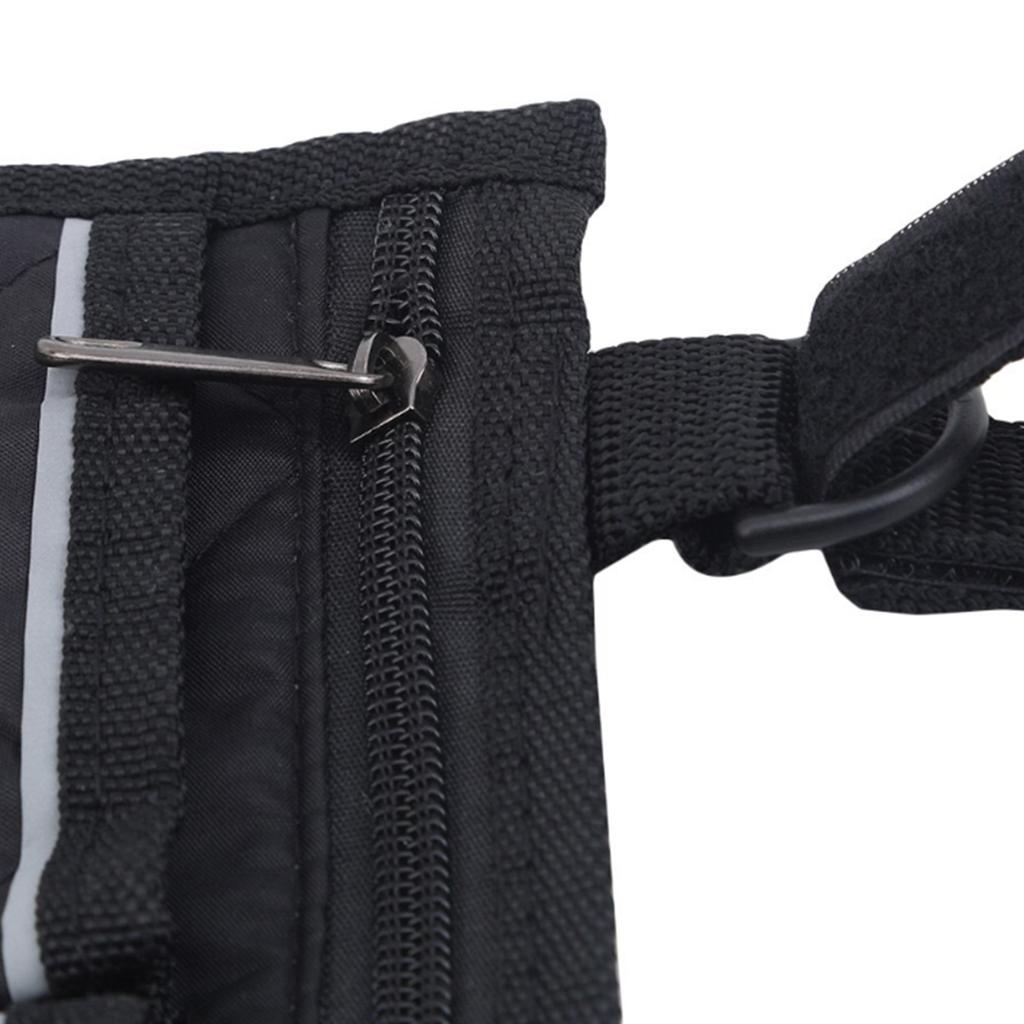Wheelchair side armrest bag Reflective strip Portable Velcro polyester storage and hanging bag