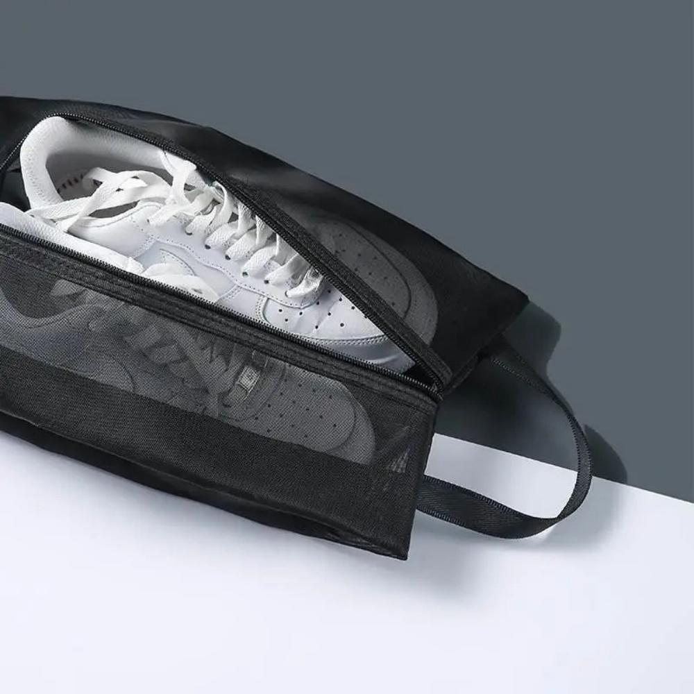 1pcs Nylon Travel Shoe Bags with Zipper Closure for Men Women Breathable Shoe Organize Storage Bags Makeup Laundry Bag