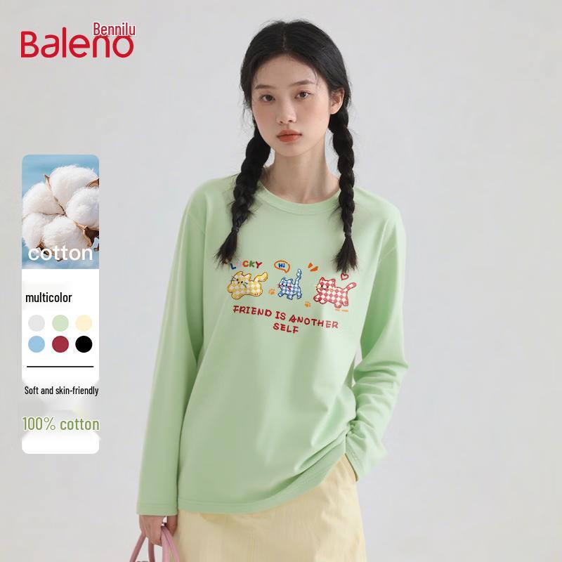 Baleno Women's Pure Cotton Long-Sleeve T-Shirt
