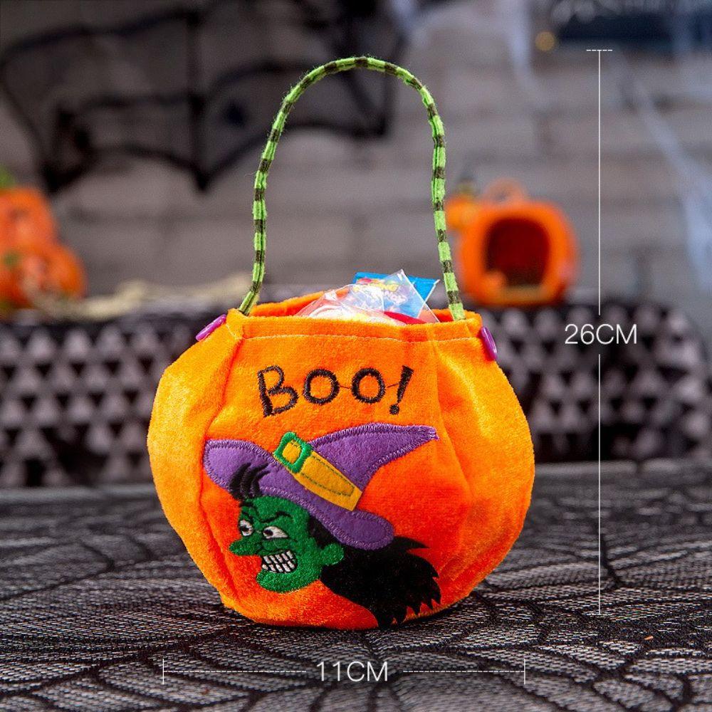 Dětská čarodějnická elfí dýňová kabelka dárková taška halloweenská taška na sladkosti koleda