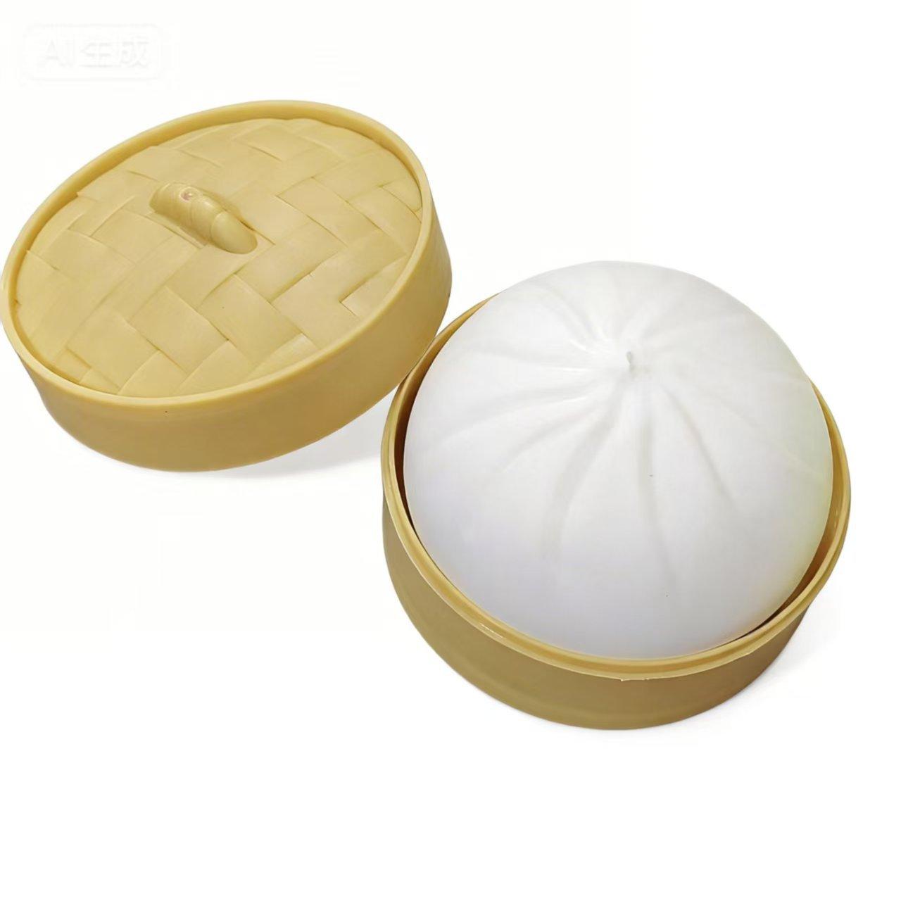 Гигантские Сквиши-Пельмени Игрушка-Антистресс Цветная Симуляция Еды Паровые Булочки с Начинкой Тестовые Игрушки Медленно Поднимающаяся Игрушка-Сжималка