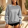 Women's Neck Long Sleeve Pullover Sweatshirt for Casual Wear