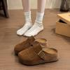 Fashion Fashionable and Simple Hot-selling Summer 2025 Women's Half Slippers Slip-On Fur Covered Toe Shoes Leisure Women's Shoes